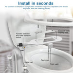 HASTHIP Jet Spray for Toilet Seat with Dual Nozzles and Press Control Handle | ABS Bidet Kit