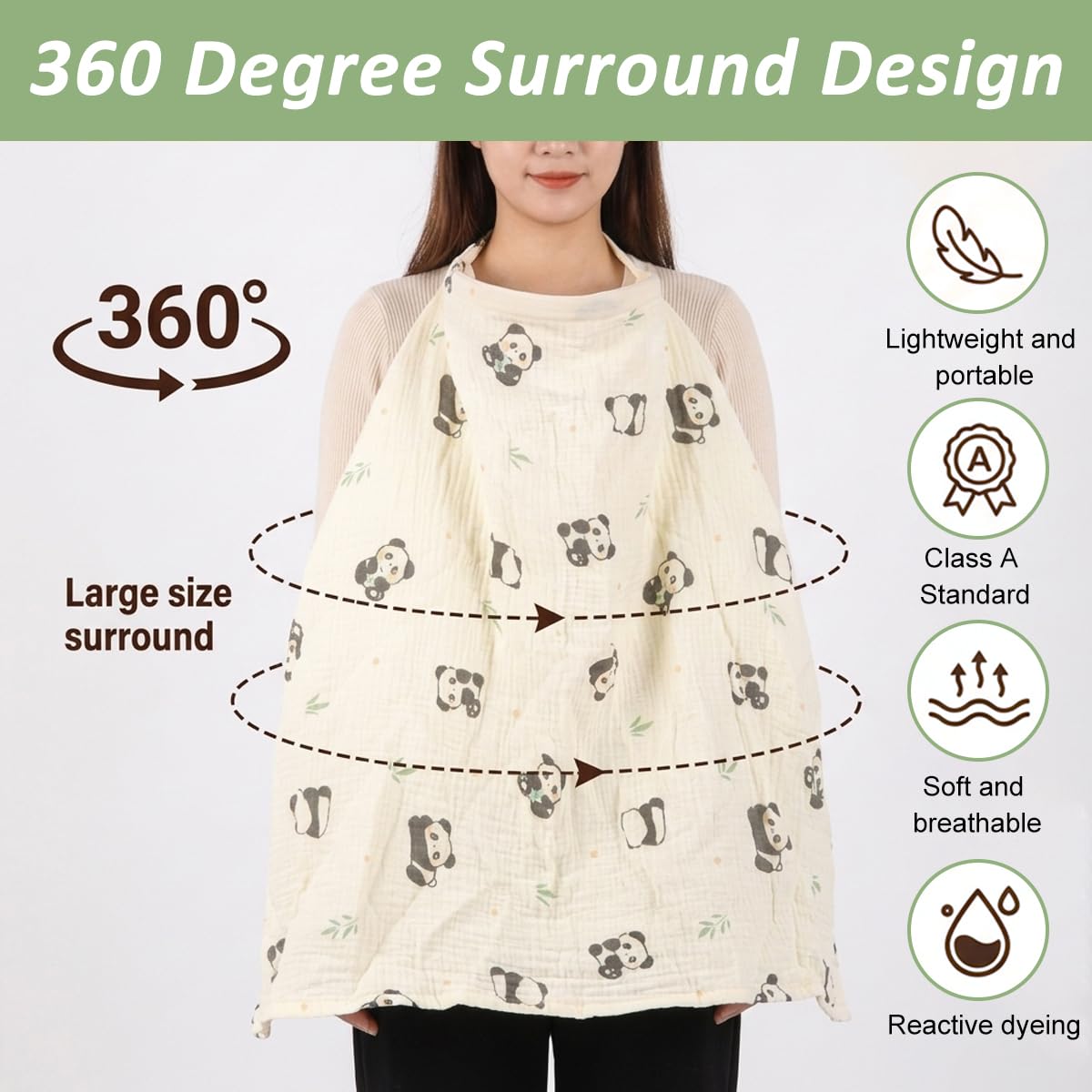 HASTHIP Cotton Nursing Cover for Mothers