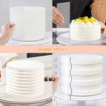 HASTHIP Cake Scraper Set for Icing with 7 Textured Edges and 9.4×3.9 in Comb Size | Food‑Grade Tool