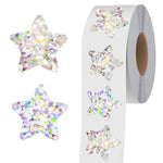 HASTHIP Paper Star Stickers for Reward Charts with Holographic Glitter 500 pcs | Kids Crafts