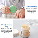 HASTHIP Collapsible Cup for Travel with Lid and Lanyard | 3 Pack Silicone Reusable Cups