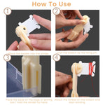 HASTHIP Plastic Thread Bobbins Holder for Cross Stitch and Embroidery with Bobbin Winder | 100 Pcs 1.57 in Yarn Organizer