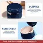 HASTHIP Retainer Case for Travel Cleaning with Detachable Strainer Basket 2Pcs 8x7 cm | White and Blue