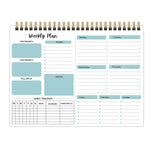HASTHIP® 8.5" x 11" Weekly Planner Notepad 52 Week Undated Planning Pad with Habit Tracker, To-Do Lists & Goal Organizer Pink Productivity Journal for Men, Women, Office, School & Home Use(Blue)