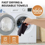 HASTHIP Microfiber Cleaning Cloth Roll 50 Pack 9.8 in Precut Wipes for Kitchen and Car | Reusable Polyester Non Scratch Towels