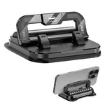 HASTHIP® Soporte Celular Auto 2 in 1 Car Phone Holder, 360 Degree Rotation Celular Automóvil Dashboard Mount, Pro MAX Compatible Adjustable Anti-Slip Desk Phone Stand for iPhone 17 16 15 14