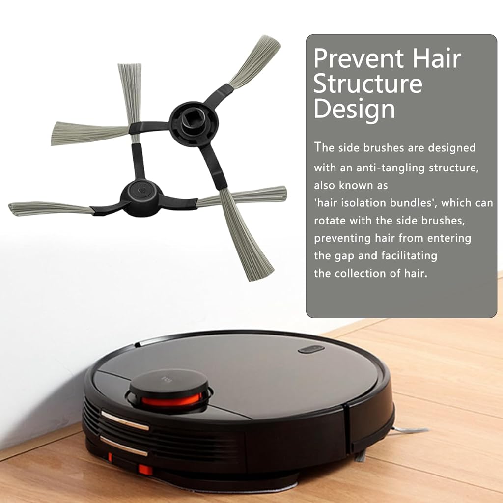 HASTHIP® 14Pcs Replacement Kit for Mi Robot Vacuum-Mop P, Compatible Accessories & Cleaning Tools, Durable Side Brushes, Easy Install, Anti-Tangle, Fits Mi Mop P, Home Floor Cleaning Parts