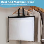 HASTHIP Gown Garment Bag for Wedding and Prom Dresses 70.8x23.6 in with Zipper Window | White Non Woven Fabric Storage