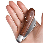 HASTHIP Grafting Knife for Plants with Dual Blade Folding Design and Wooden Handle 2 PCS