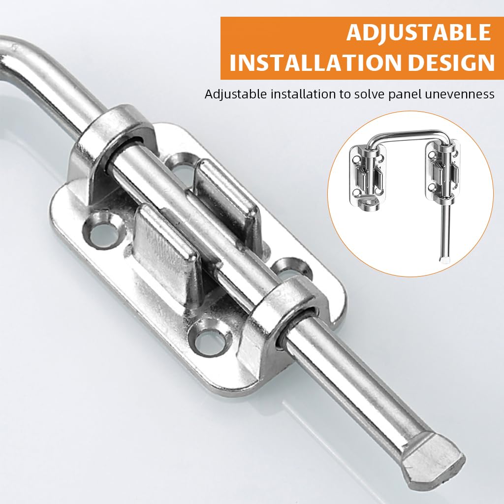 HASTHIP Patio Sliding Door Loop Lock for Added Home Security with 2-1/8 in Steel Bar | Chrome Plated