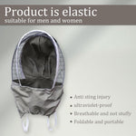 HASTHIP Mesh Face Shield Hat for Beekeeping and Gardening with Wide Brim and Breathable Polyester