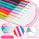 HASTHIP Crochet Kit for Beginners including 107 pcs ergonomic hooks and yarns | unicorn bag