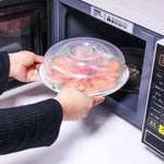 HASTHIP Microwave Lid for Food Heating with Easy Grip Handle and 7.87 & 9 in Covers | BPA Free Plastic Splatter Guard