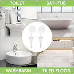 HASTHIP Toilet Brush Set for Bathroom Cleaning with Attached Sanitary Cone | 2 Pack 14 in White