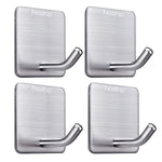 HASTHIP Suction Cup Hooks for Bathroom and Kitchen with Dual Hook Design | 2pcs Clear Plastic Holders