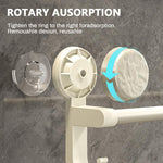 HASTHIP Towel Holder for Bathroom 50×15 cm with Dual Hooks featuring Suction Cup Mount | Carbon Steel Rustproof Organizer