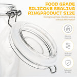 HASTHIP Silicone Sealing Rings for Mason Jars featuring Airtight 2.76 in Gaskets | 16PCS Reusable Food Grade