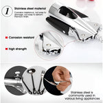 HASTHIP Wine Opener Set for Kitchen and Bar with 4 pcs Stainless Steel Tools | Corkscrew Foil Cutter Aerator and Stopper
