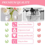 HASTHIP Flower Arrangement Stem Holder for Vase with Spiral Design and Crystal Acrylic Build