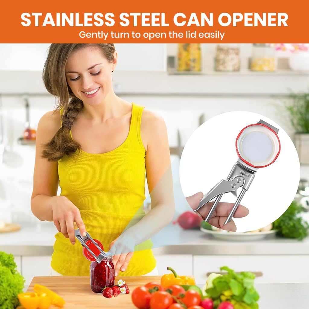 HASTHIP® Master Jar & Bottle Opener, Adjustable Multifunctional Stainless Steel Can Opener Jar Lid Gripper, Manual