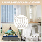 HASTHIP Curtain Tie Backs for Living Room and Bedroom featuring Sliding Floral Buckles | 4PCS Cotton Rope Holdbacks with Weighted Ends