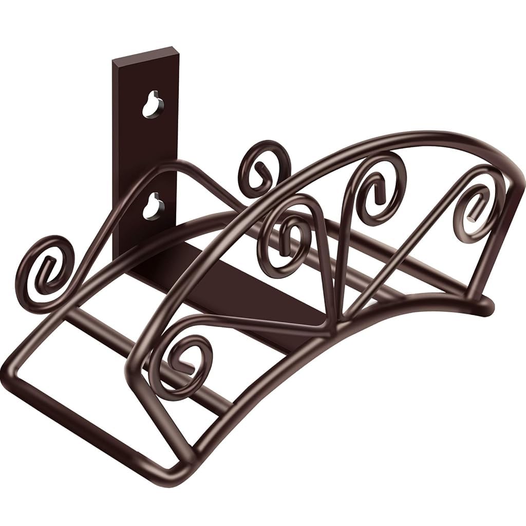 HASTHIP Garden Hose Hanger for Wall Mounting with Cast Iron Hook 33.5x14.5x17.8cm | Rustproof Outdoor Storage