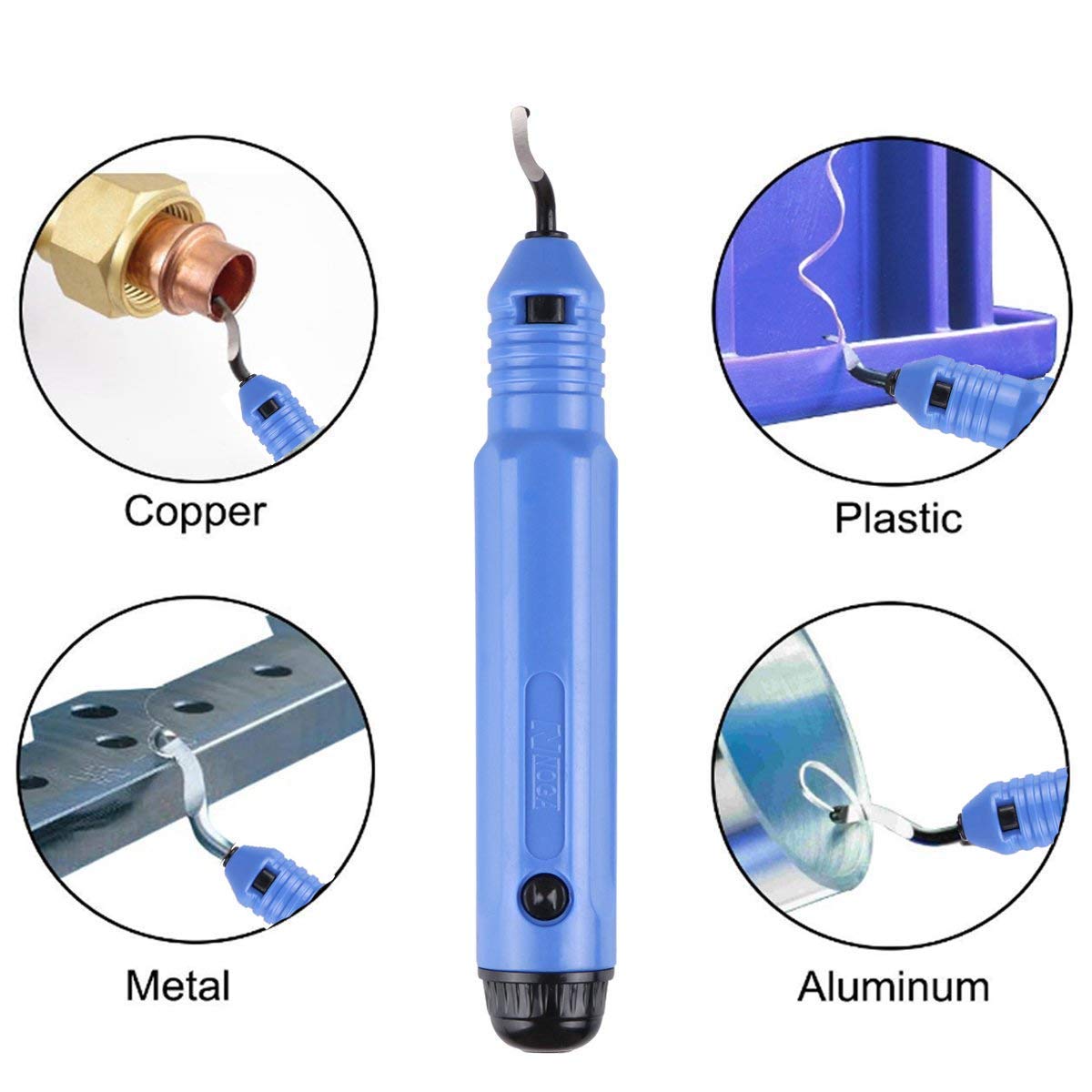 HASTHIP Deburring Tools Set for Metal Plastic and PVC with 20 HSS Blades & 360° Replaceable Handle | Ideal for DIY and Industrial Use
