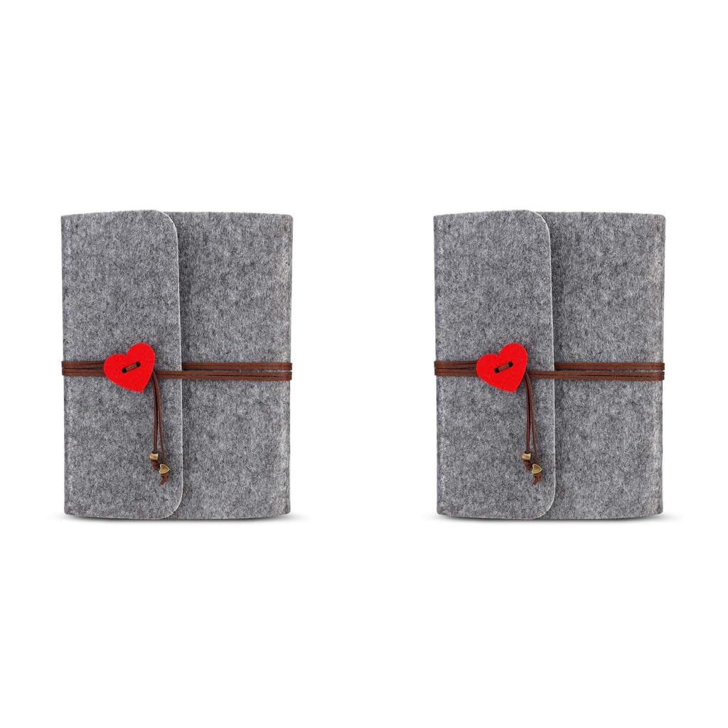 HASTHIP Photo Album for Scrapbooking with 30 Sheets Felt Cover | Grey 7.5 x 6.9 in Memory Book