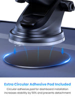 HASTHIP® Car Phone Holder Magnetic Phone Mount Sticky Sucktion Cup Magnetic Phone Mount with Retractable Arm and 360 ° Rotatable Flexible Car Phone Holder Phone Stand for 4-7'' Phone