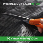 HASTHIP Weed Barrier Fabric for Garden and Pathway Weed Control 3.3ft x 32.8ft | Permeable UV‑Resistant Landscape Cloth