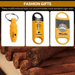 HASTHIP Cigar Cutter Set for All Cigar Sizes with 23mm V Cutter and 8mm Punch | Stainless Steel Gift