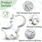 HASTHIP Dinosaur Cookie Cutters for Kids with 12 Cartoon Shapes and Stainless Steel Material | Fun Group Baking Set