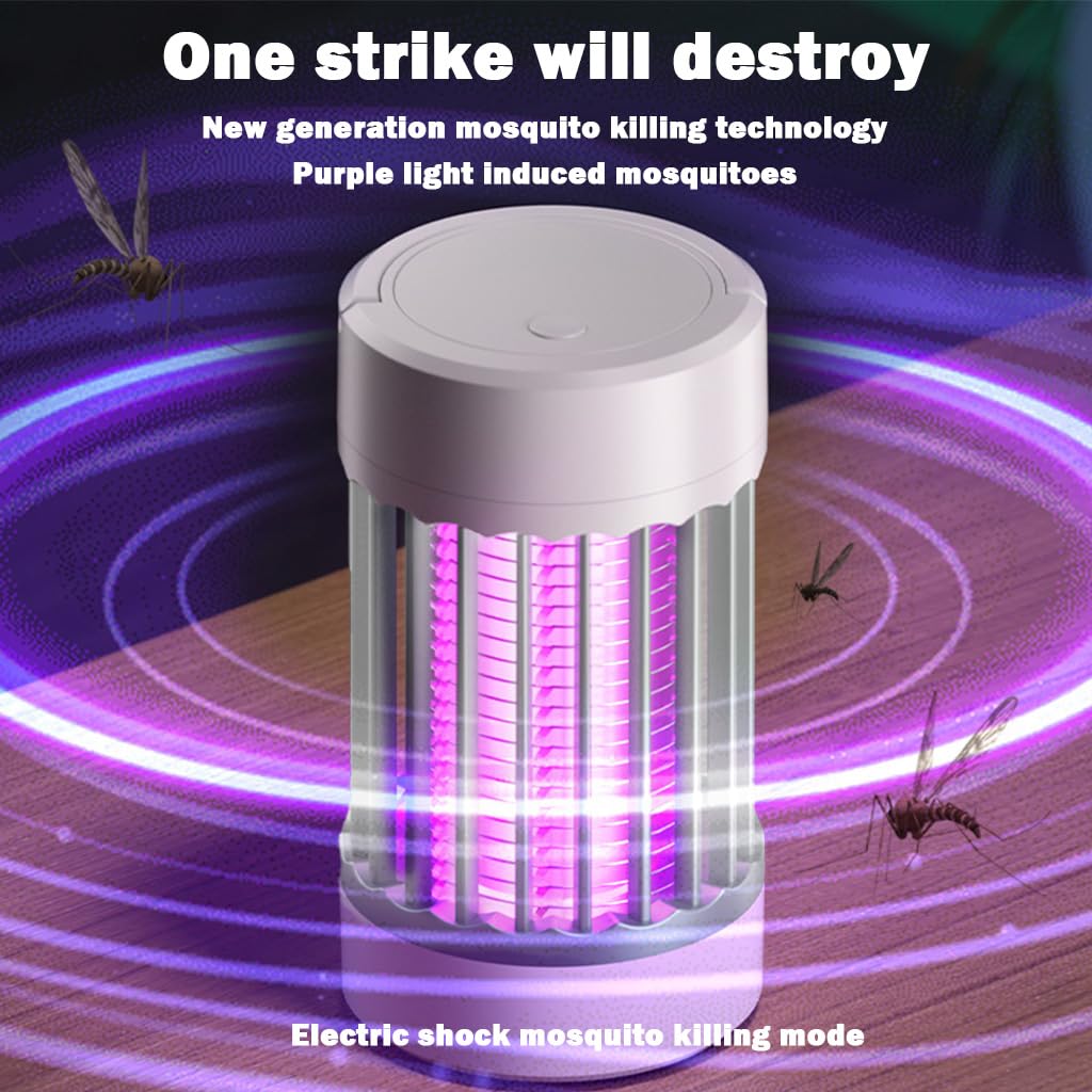 HASTHIP Electric Mosquito Killer Lamp for Indoor and Outdoor Use with Folding Handle | USB Powered and Chemical Free