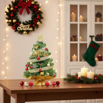 Christmas Tree for Home Decor with Full Set Decorative Items, 24 Inch/60 CM Premium Mini Xmas Trees for Christmas, Office School House Restaurants Store Decoration, DIY Assembly Xmas Tree