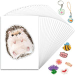 HASTHIP® 20 Hojas Películas Termoencogibles Translúcidas, Láminas Plásticas para Arte Manualidades con Calor, Papel Retráctil para Dibujos, Llaveros y Proyectos Creativos DIY, Blanco 20.9x14