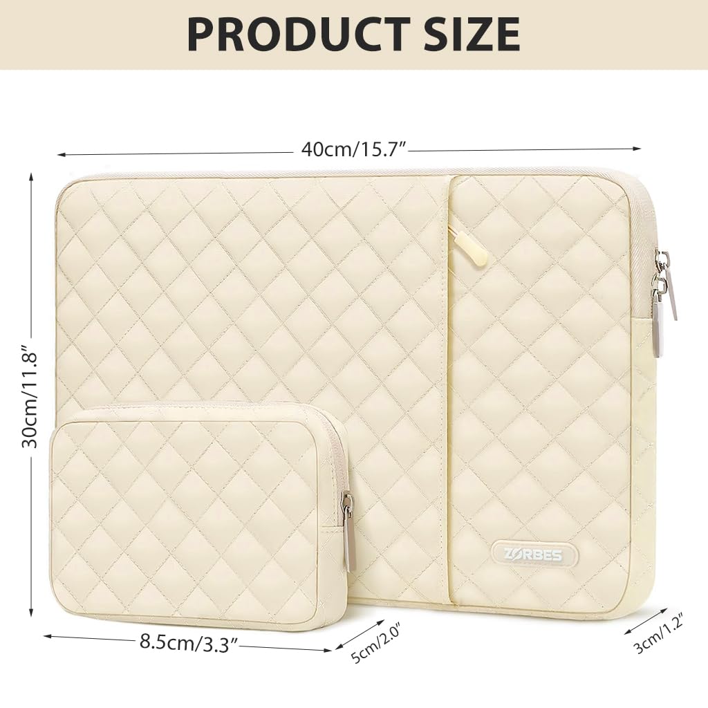 HASTHIP® Padded Sleeve Set for 15-15.6 Inch Laptops