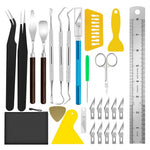 HASTHIP DIY Leather Crafting Tools Set for Leather and Clay Crafting with 26 Pcs Stainless Steel Tools and Tool Bag