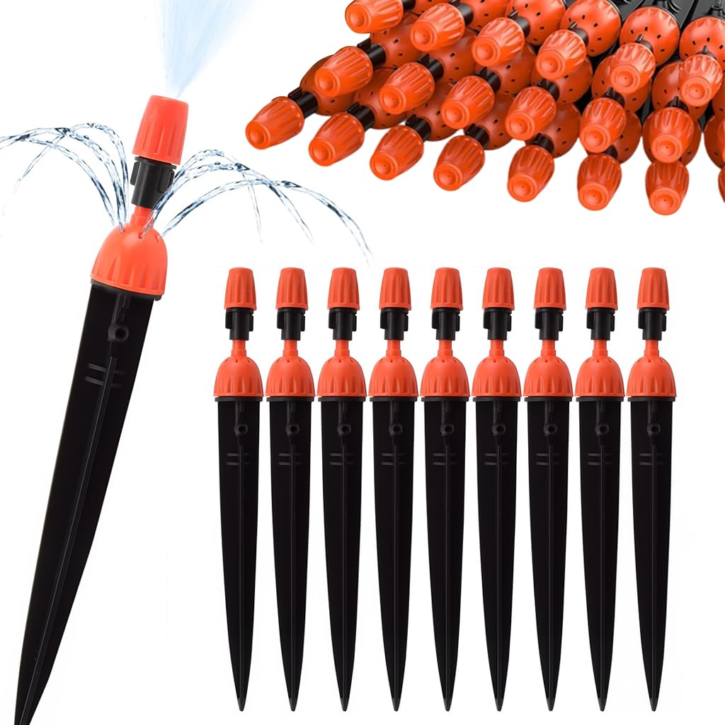 HASTHIP® 2 in 1 Drip Irrigation Emitters and Atomizing Nozzle for 1/4" Drip Irrigation Tubing