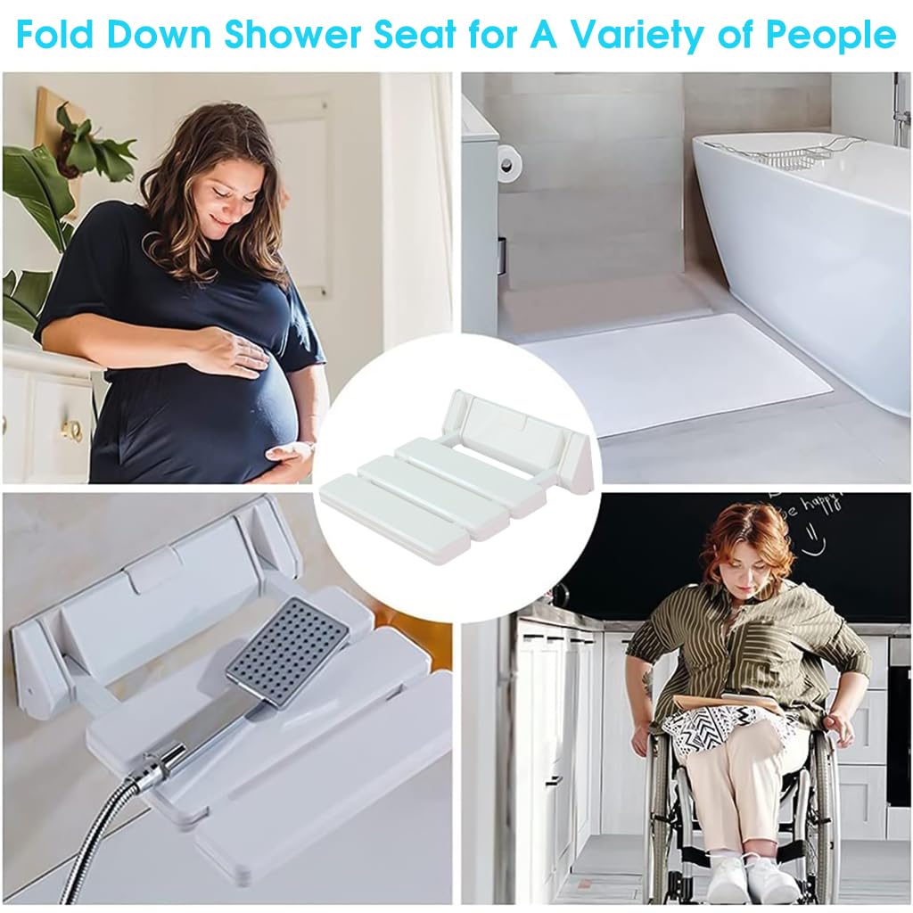 HASTHIP® Folding Shower Seat Wall Mounted