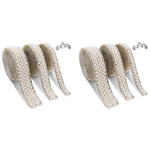 HASTHIP Pearl Rhinestone Ribbon Tape for DIY Decoration featuring Self Adhesive Strips 3 Rolls 1cm 1.5cm 2cm | 1 Yard Per Roll