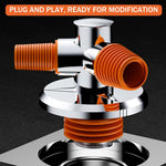 HASTHIP Washing Machine Drainage Adaptor for Kitchen Sink with Triple Inlet & Gravity Valve