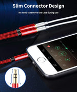 HASTHIP® Adaptador Divisor Auriculares 3.5mm, Cable Y Estéreo de 1 Macho a 2 Hembras, Splitter Audio y Micrófono Compatible con PS5, Xbox, PC, Portátil, Smartphone, Tableta - Rojo