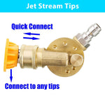 HASTHIP Pressure Washer Accessories Kit with 1/4 Inch Quick Connect Copper Nozzles | 4 Spray Tips for Multi Angle Cleaning