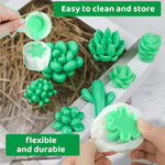 HASTHIP Silicone Molds for Succulent Candle DIY Crafts with 2 Pcs 58x55x33 mm | Oven Safe