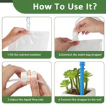 HASTHIP Drip Irrigation Kit for Home Garden Plants with Dual Dripper and 2L Water Bag