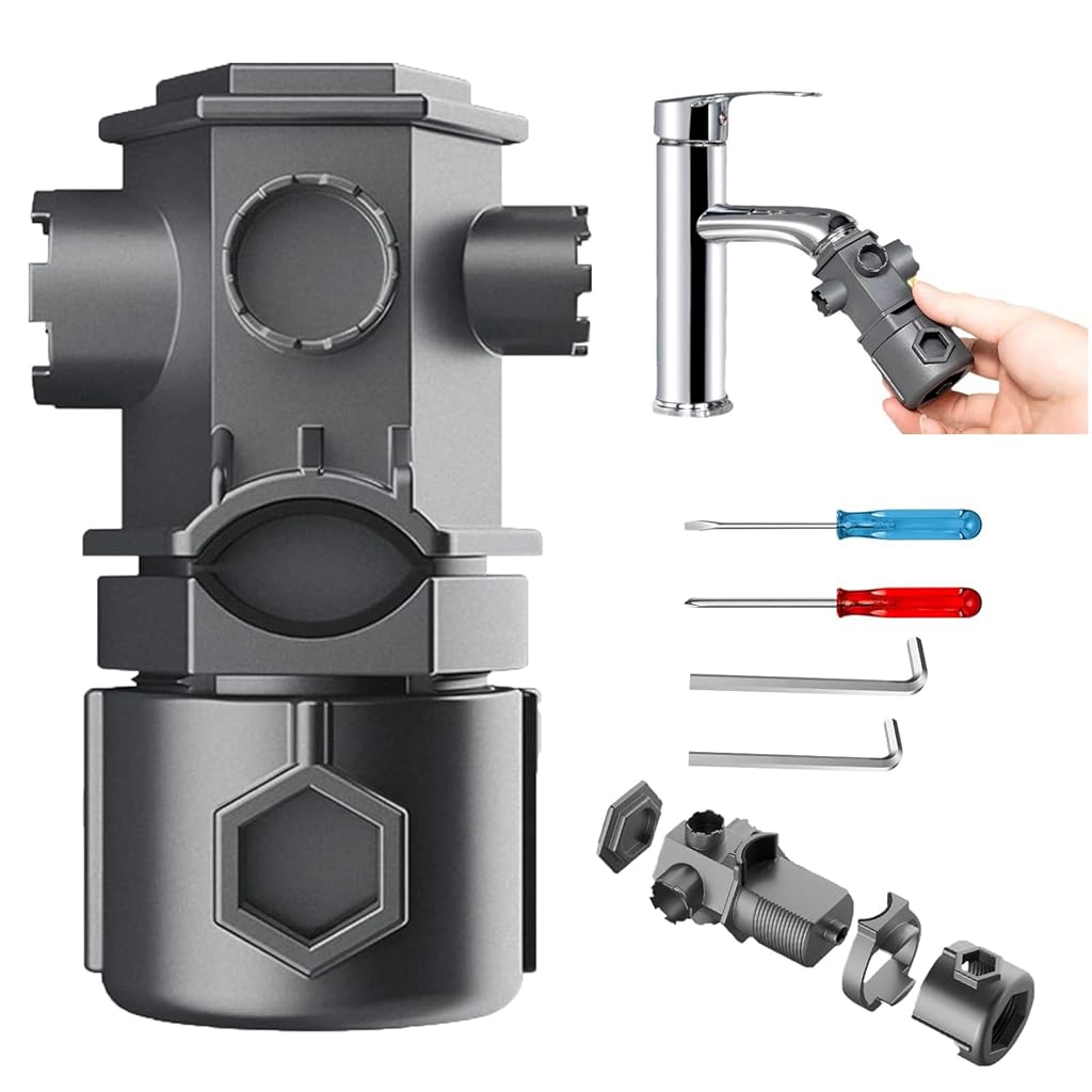 HASTHIP® Multifunctional Faucet Wrench Tool Set, 16-IN-1 Adjustable Sink Basin Tap Spanner, 2025 New Kitchen Bathroom Faucet Seat Aerator Removal Useful Gadge