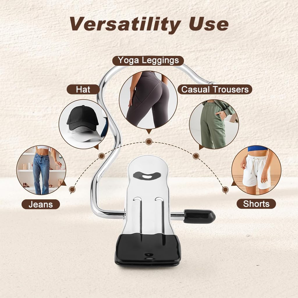 HASTHIP Adjustable Clothes Pants Hangers for Closet Organization with 360° Swivel Hooks | 10 Pcs Metal Clip Design