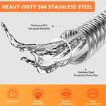 HASTHIP Garden Hose for Lawn and Car Washing with 8 Spray Modes and 25ft Stainless Steel Flexibility