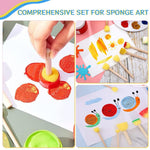 HASTHIP Sponge Art Supplies for Creative Painting with 14 Pcs Brushes and Rollers | Ideal for Kids and Adults