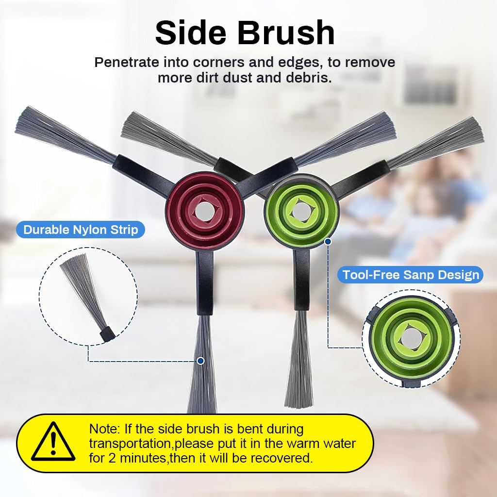 HASTHIP Filter Brush Mop Cloth Set for Ecovacs Deebot Ozmo 920 950 T5 N5 N8 | 2PCS Replacement Accessories